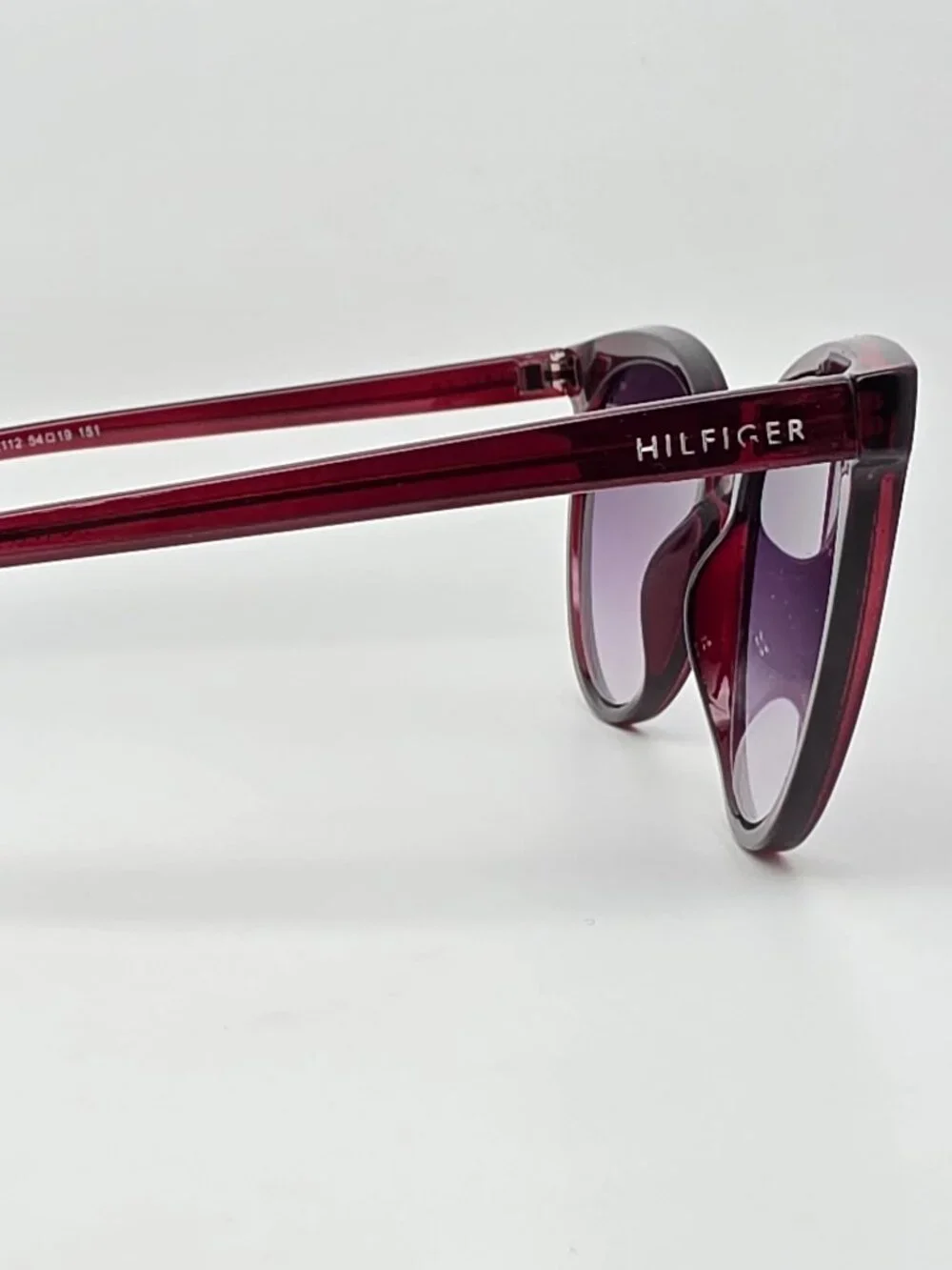 Tommy Hilfiger Lyla WP OL574 Red Frame Smoke Gradient Lens Cat Eye Sunglasses